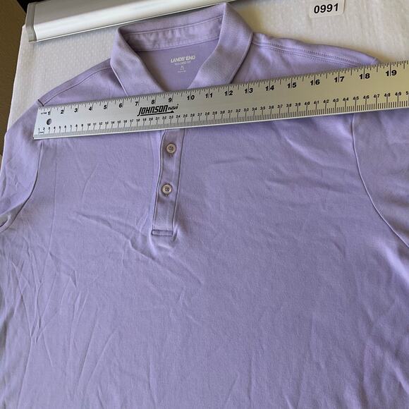 Lands’ End Men’s Short Sleeve Polo Shirt Size XL, Lavender Purple - Picture 2 of 7